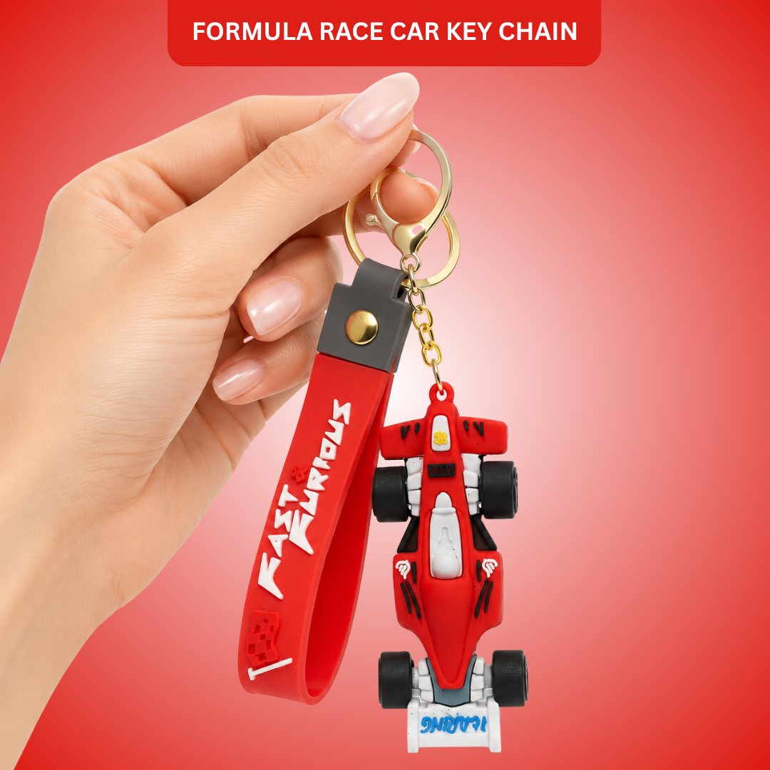 Ferrari Car Shaped Keychain - Racing Theme Bag Charm | Wanna Party - Image 1