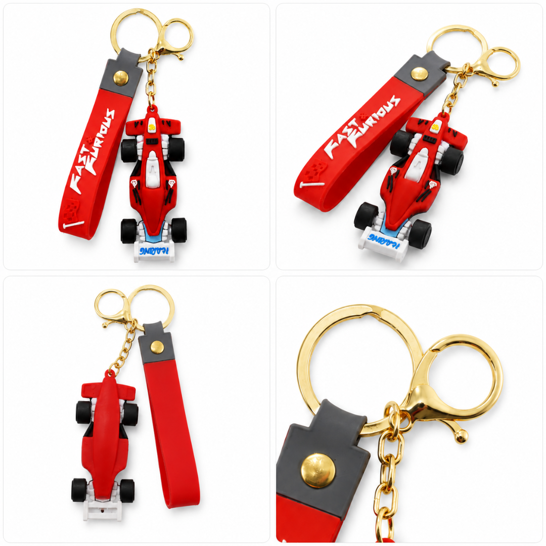 Ferrari Car Shaped Keychain - Racing Theme Bag Charm | Wanna Party - Image 5