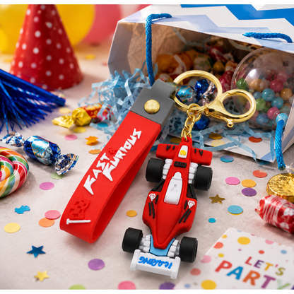Ferrari Car Shaped Keychain - Racing Theme Bag Charm | Wanna Party - Image 8