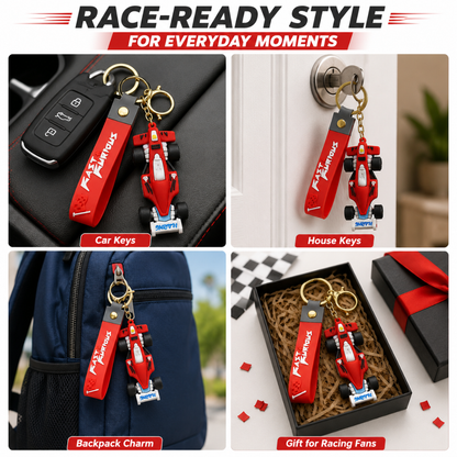 Ferrari Car Shaped Keychain - Racing Theme Bag Charm | Wanna Party - Image 9