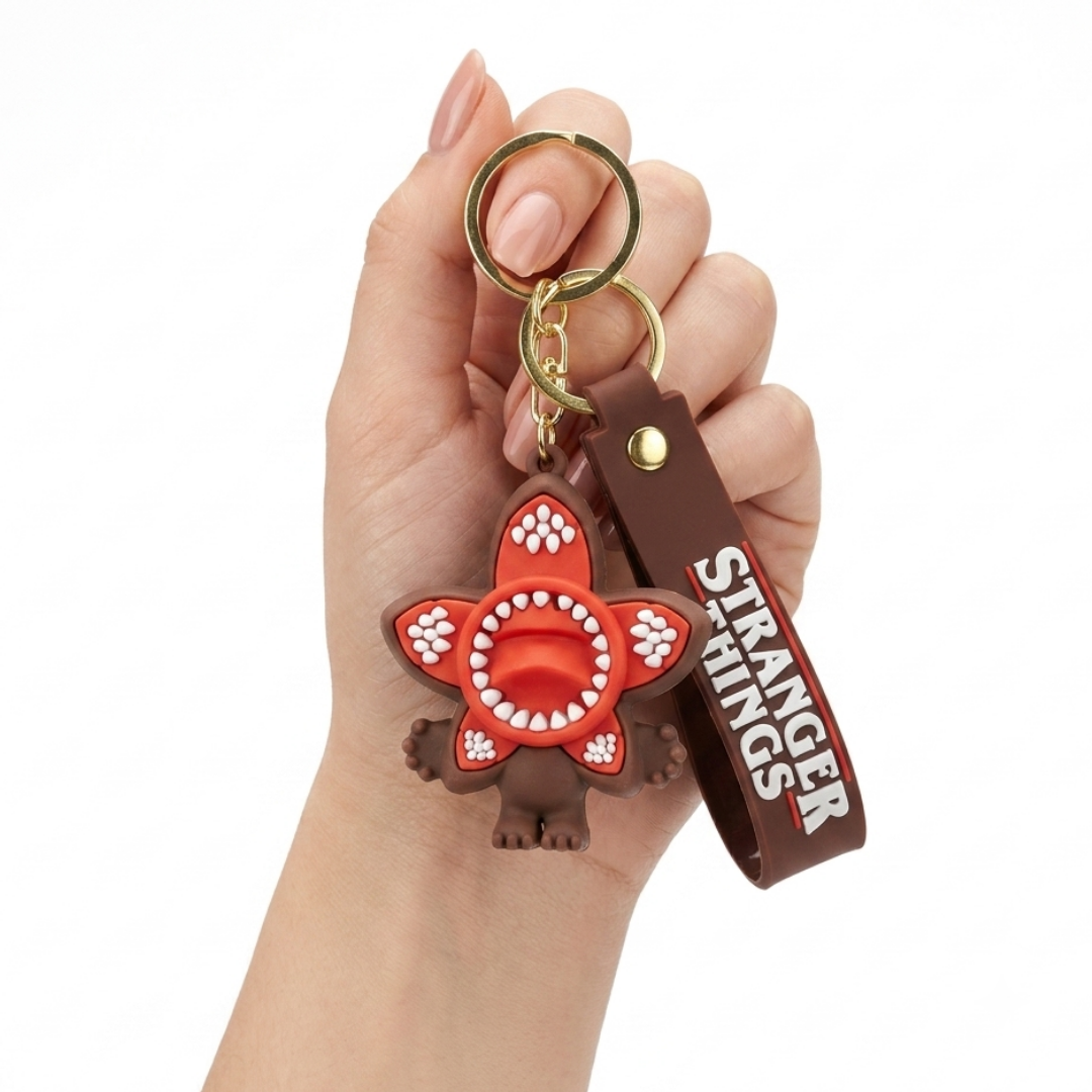 Stranger Things Demogorgon Keychain - Flower Shape Red Charm | Wanna Party - Image 2