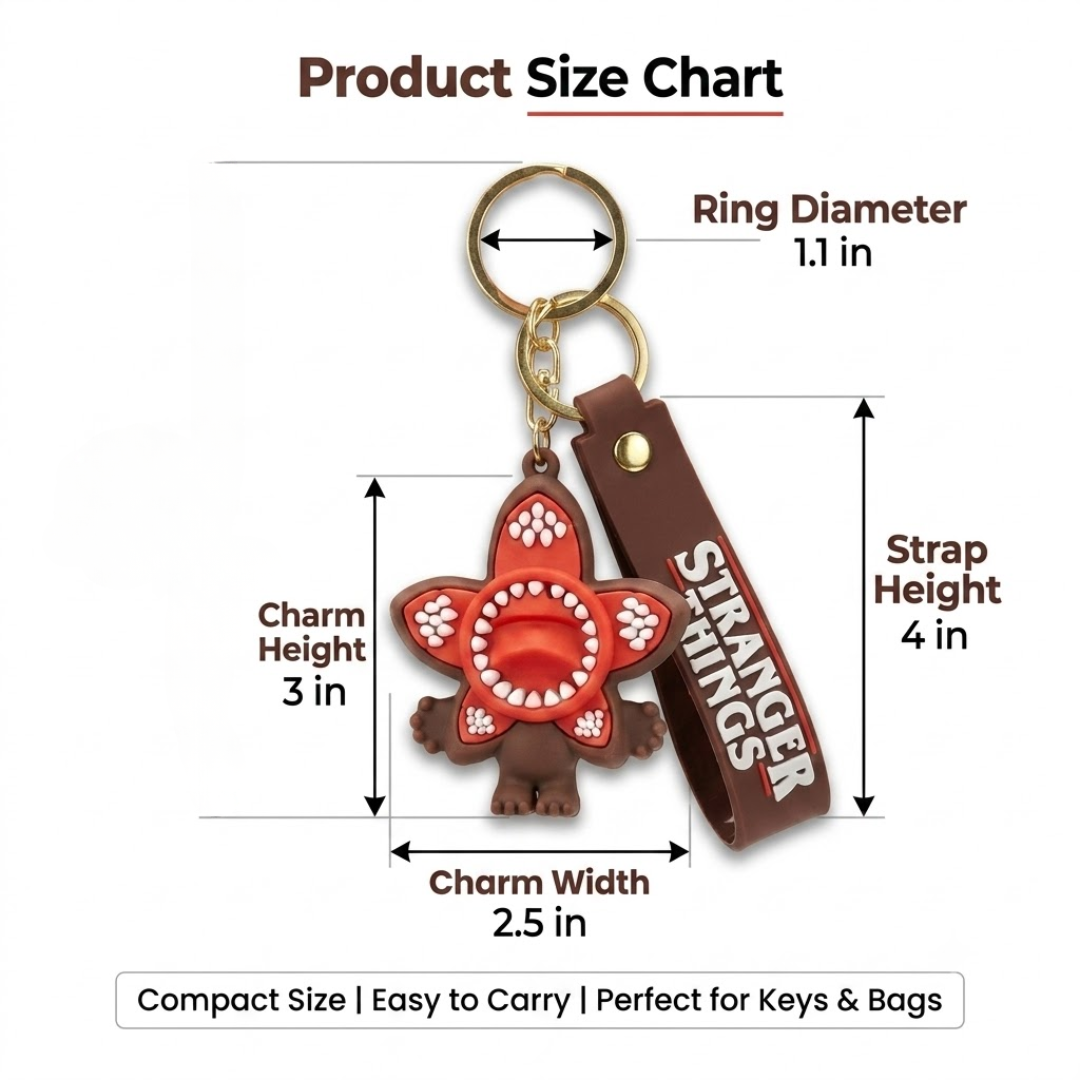 Stranger Things Demogorgon Keychain - Flower Shape Red Charm | Wanna Party - Image 7