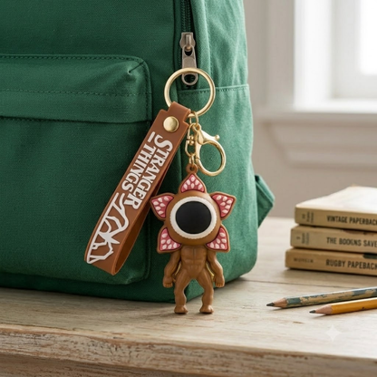 Stranger Things Demogorgon Keychain Brown - Flower Bag Charm | Wanna Party - Image 5
