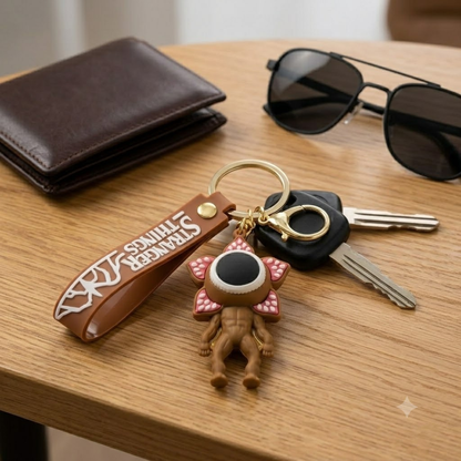 Stranger Things Demogorgon Keychain Brown - Flower Bag Charm | Wanna Party - Image 7