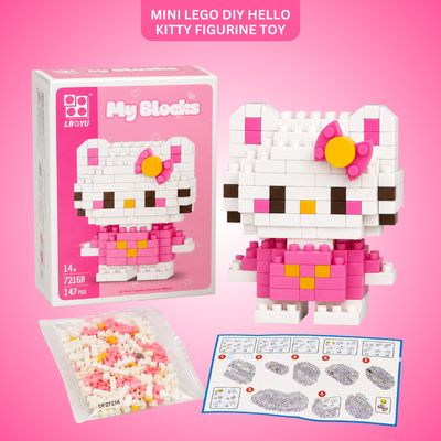 Mini Lego Hello Kitty Building Kit - 147 Pcs Nano Blocks | Wanna Party - Image 1