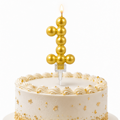 Golden Vector Dots Numerical Candle No. 1