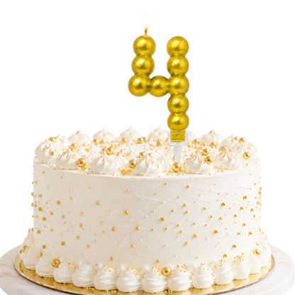 Golden Vector Dots Numerical Candle No. 4