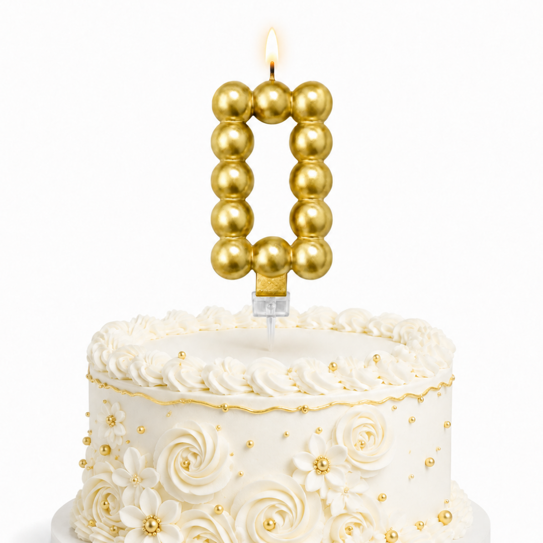 Golden Vector Dots Numerical Candle No. 0