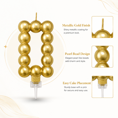 Golden Vector Dots Numerical Candle No. 0