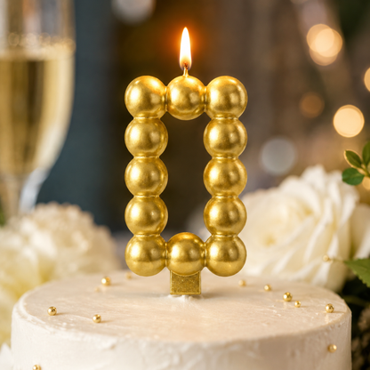 Golden Vector Dots Numerical Candle No. 0
