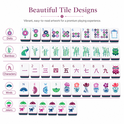 Mahjong Set - Mulberry Tiles - 4 Layers - 160 Tiles