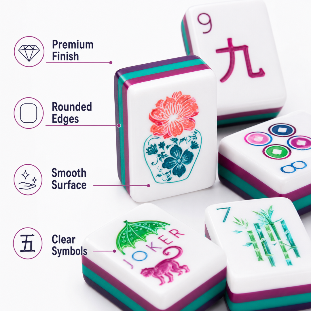 Mahjong Set - Mulberry Tiles - 4 Layers - 160 Tiles