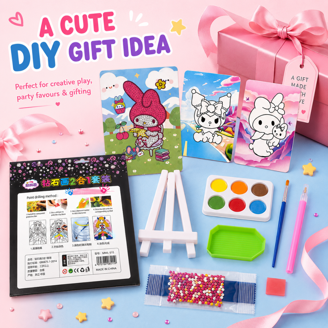 Diamond Craft DIY My Melody Art Kit - 2 in 1 Kawaii Set | Wanna Party - Image 10