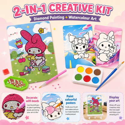 Diamond Craft DIY My Melody Art Kit - 2 in 1 Kawaii Set | Wanna Party - Image 5