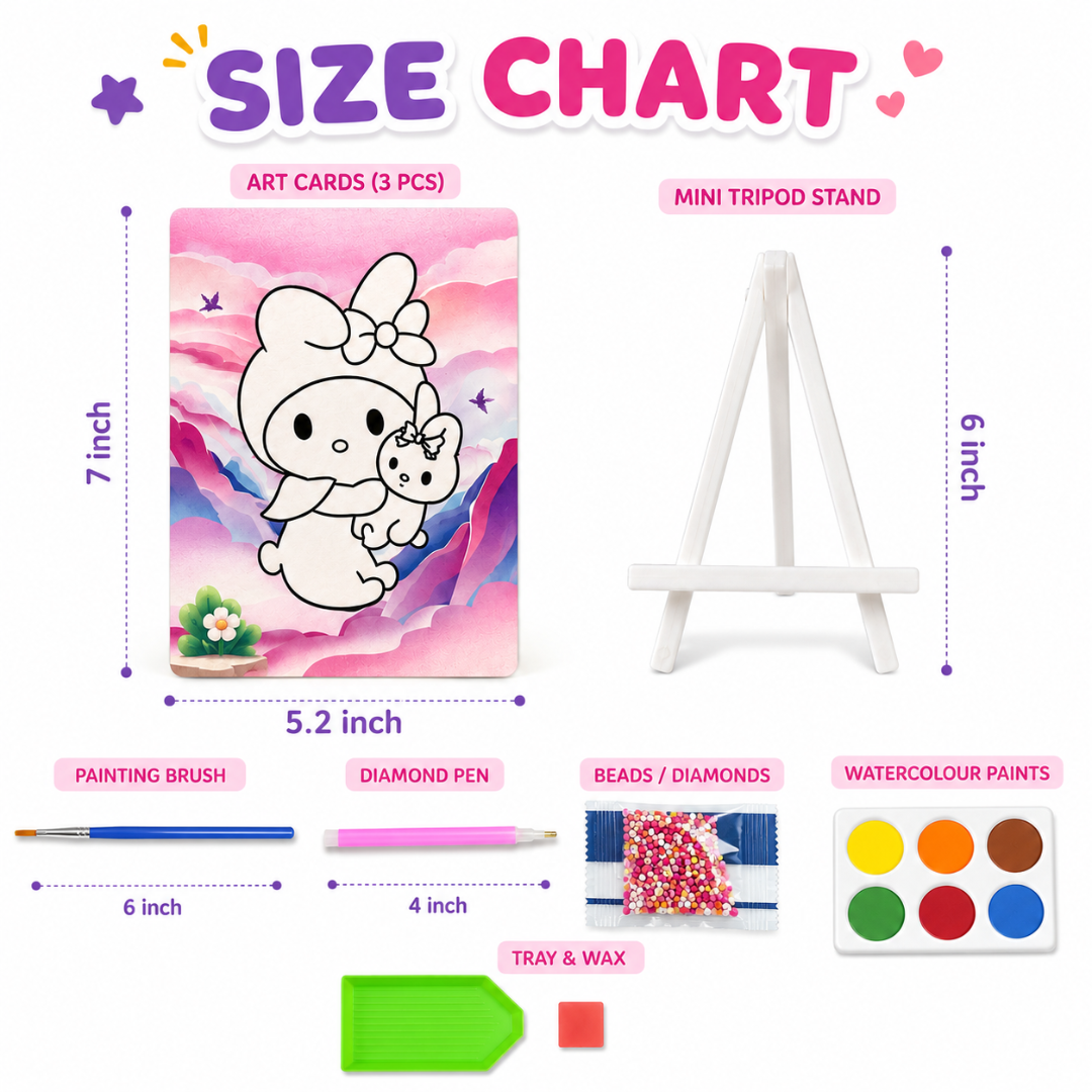 Diamond Craft DIY My Melody Art Kit - 2 in 1 Kawaii Set | Wanna Party - Image 6
