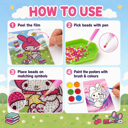 Diamond Craft DIY My Melody Art Kit - 2 in 1 Kawaii Set | Wanna Party - Image 8