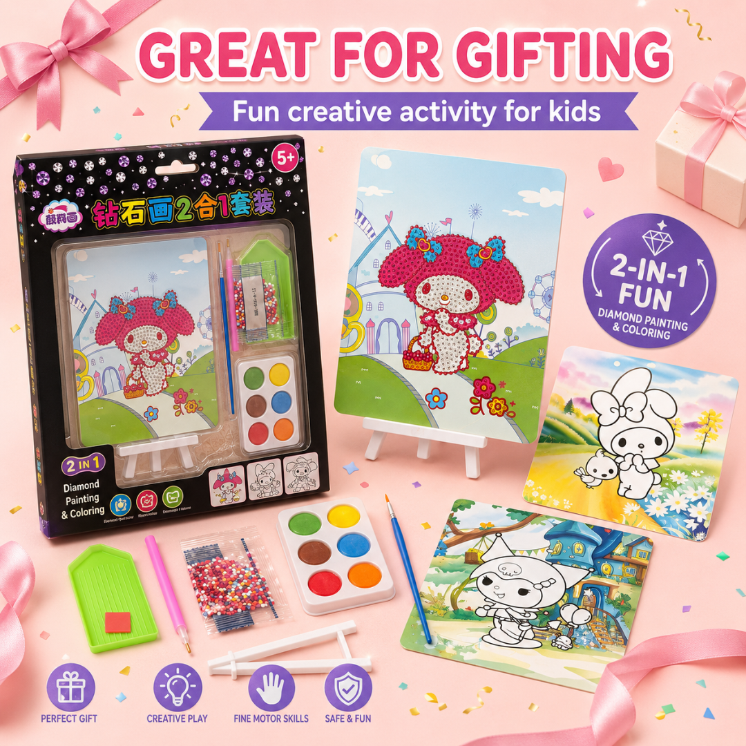 Diamond Craft DIY Cinnamoroll Art Kit - 2 in 1 Painting Set | Wanna Party - Image 7
