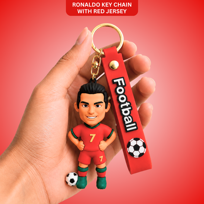 Ronaldo Keychain Red Jersey - Soccer Star Bag Charm | Wanna Party - Image 1
