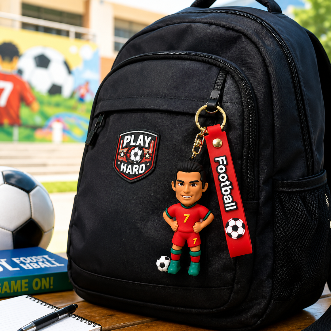 Ronaldo Key Chain with Red Jersey - 1PC | World Cup Soccer Star