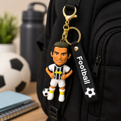 Ronaldo Key Chain with White Jersey - 1PC | World Cup Soccer Star