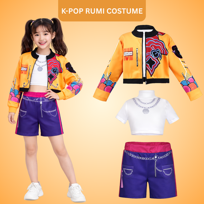 K-POP Rumi Orange Costume - Size S - Age 3 to 5 Years