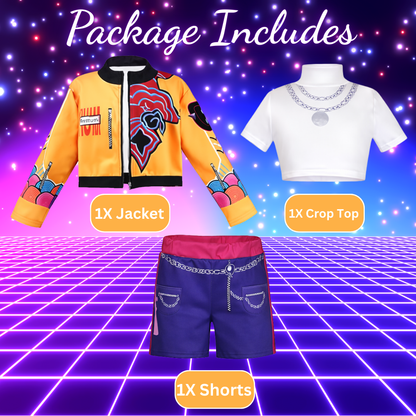 K-POP Rumi Orange Costume - Size S - Age 3 to 5 Years