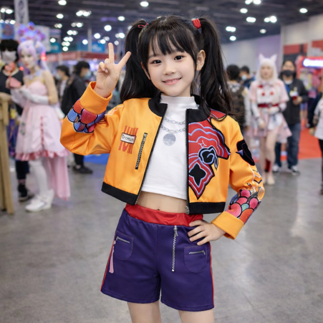 K-POP Rumi Orange Costume - Size S - Age 3 to 5 Years