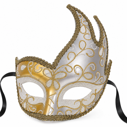 Mosaic Golden Silver Venetian Unisex Mask