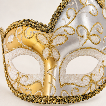Mosaic Golden Silver Venetian Unisex Mask