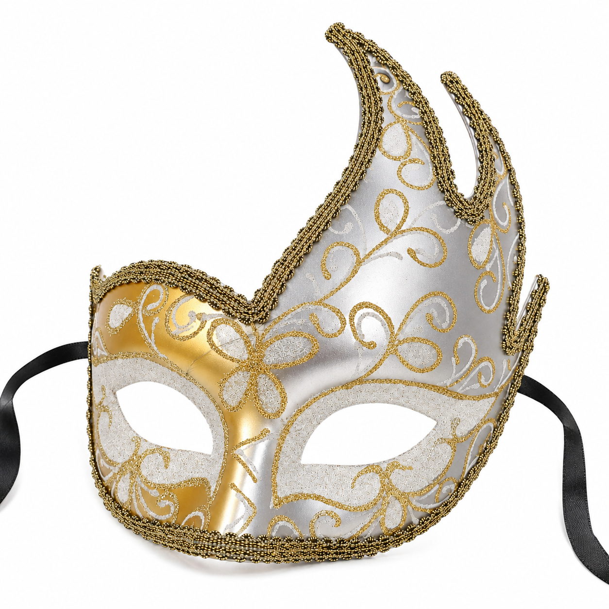 Mosaic Golden Silver Venetian Unisex Mask