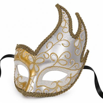 Mosaic Golden Silver Venetian Unisex Mask