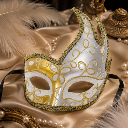 Mosaic Golden Silver Venetian Unisex Mask