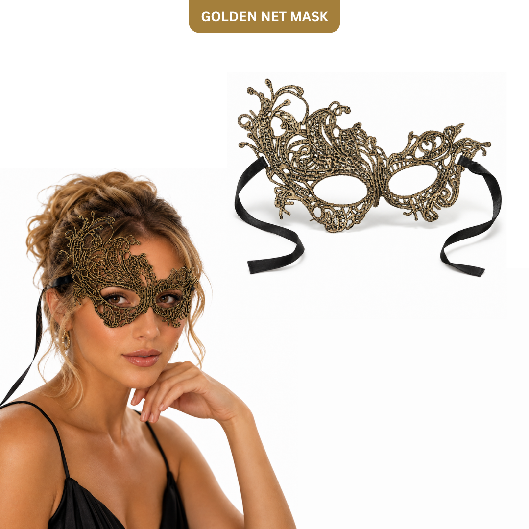 Golden Net Mask for Young Adults