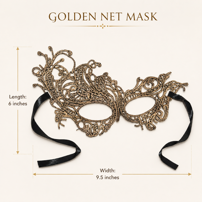 Golden Net Mask for Young Adults