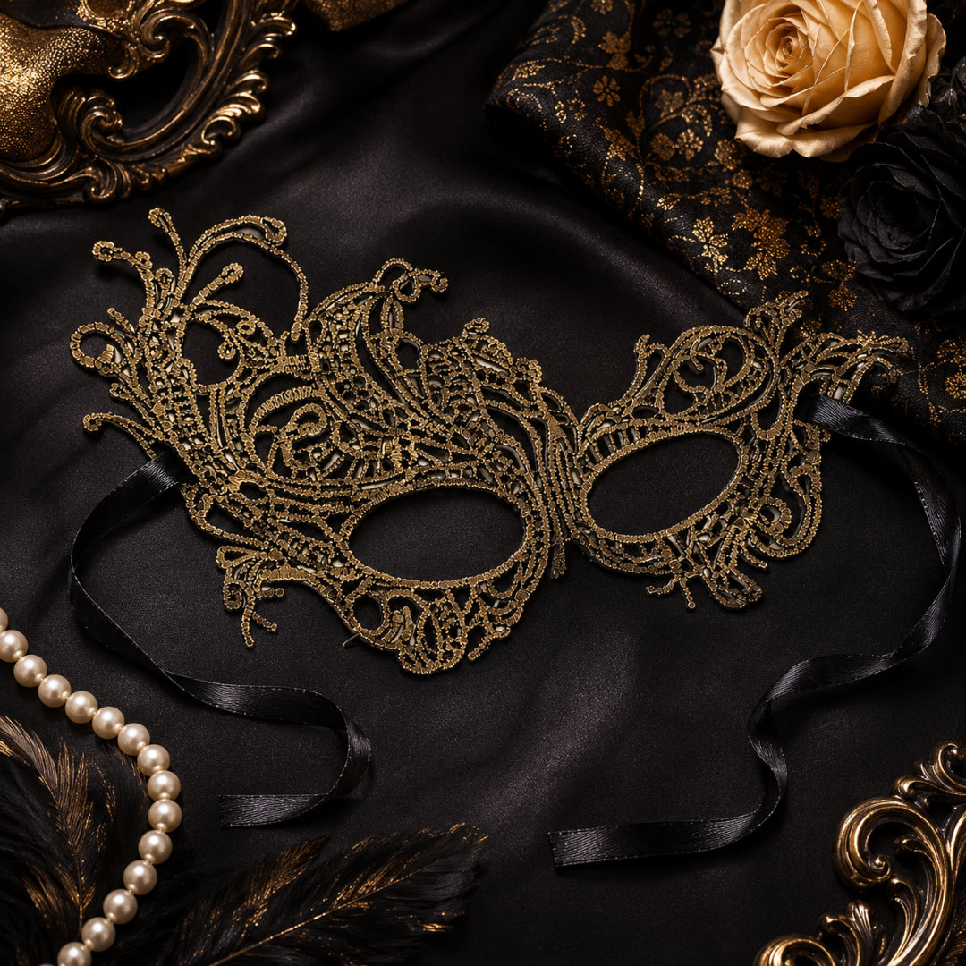 Golden Net Mask for Young Adults