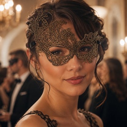 Golden Net Mask for Young Adults