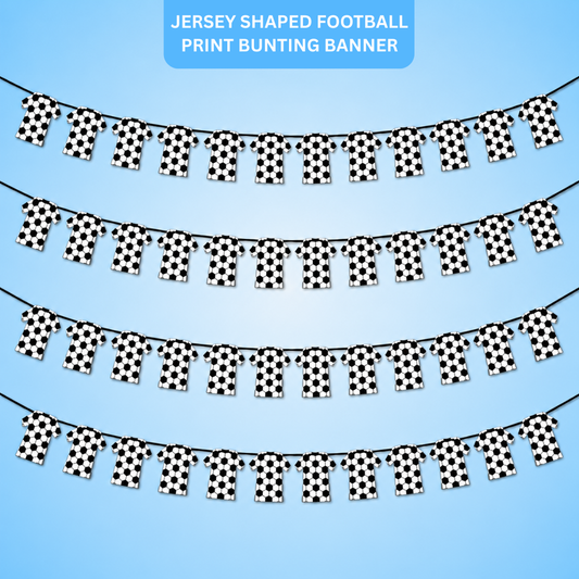 "Football Jersey Bunting Banner 4 Pack 10FT - Sports Party Decor | Wanna Party" - Image 1