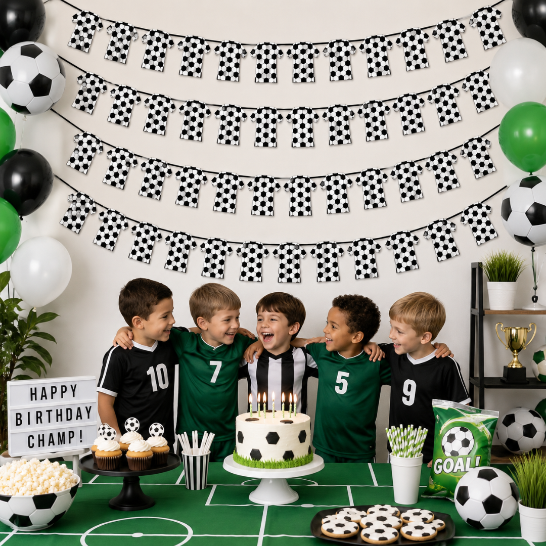 "Football Jersey Bunting Banner 4 Pack 10FT - Sports Party Decor | Wanna Party" - Image 8