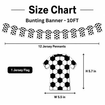 "Football Jersey Bunting Banner 4 Pack 10FT - Sports Party Decor | Wanna Party" - Image 5