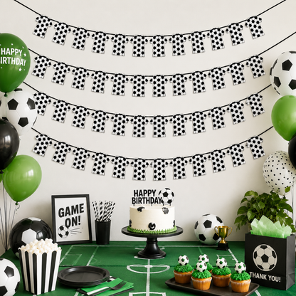 "Football Jersey Bunting Banner 4 Pack 10FT - Sports Party Decor | Wanna Party" - Image 6