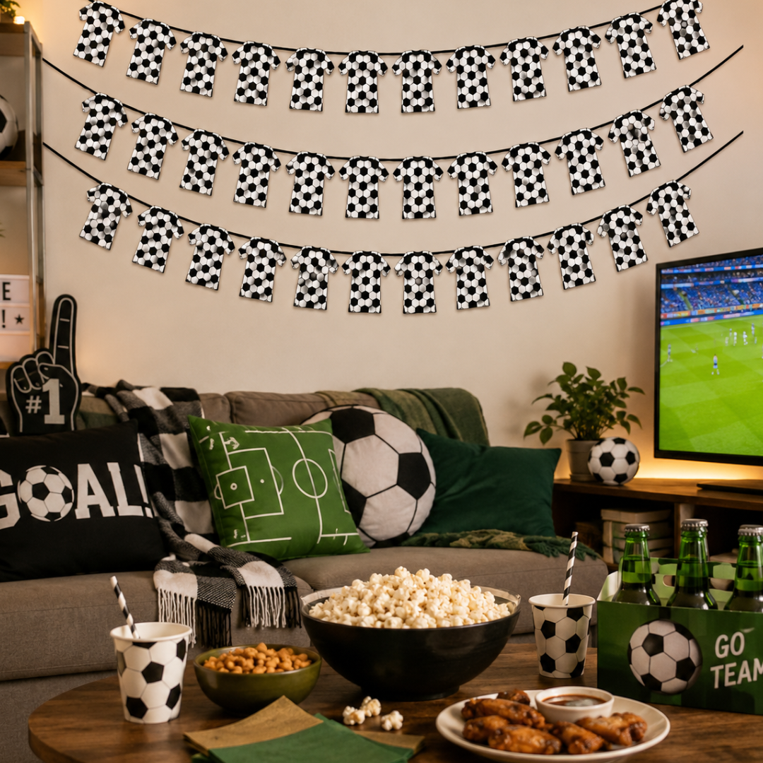 "Football Jersey Bunting Banner 4 Pack 10FT - Sports Party Decor | Wanna Party" - Image 7