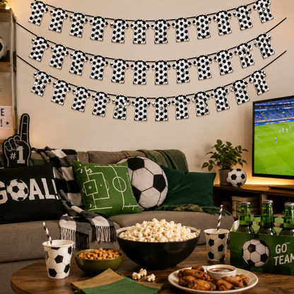"Football Jersey Bunting Banner 4 Pack 10FT - Sports Party Decor | Wanna Party" - Image 7