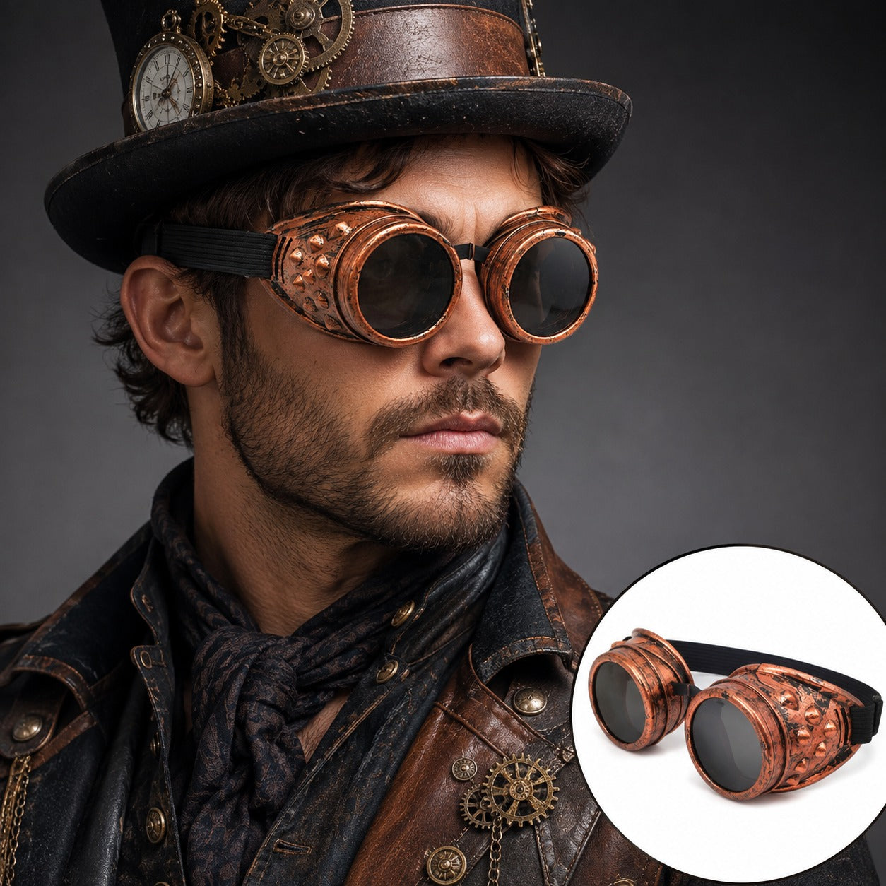 Steampunk Cosplay Glasses for Adults - 1PC