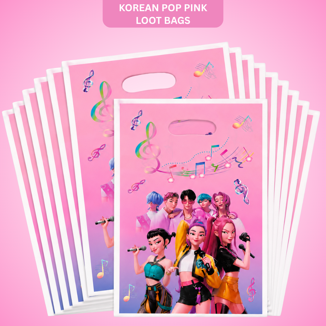 KPOP Loot Bags Pink - 10PC