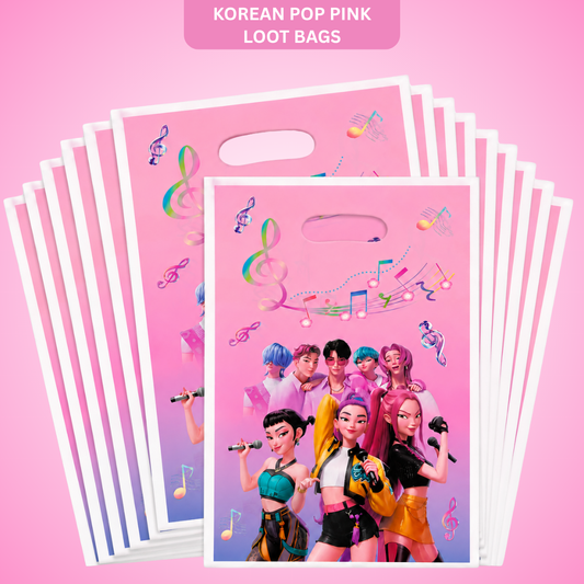 KPOP Loot Bags Pink - 10PC