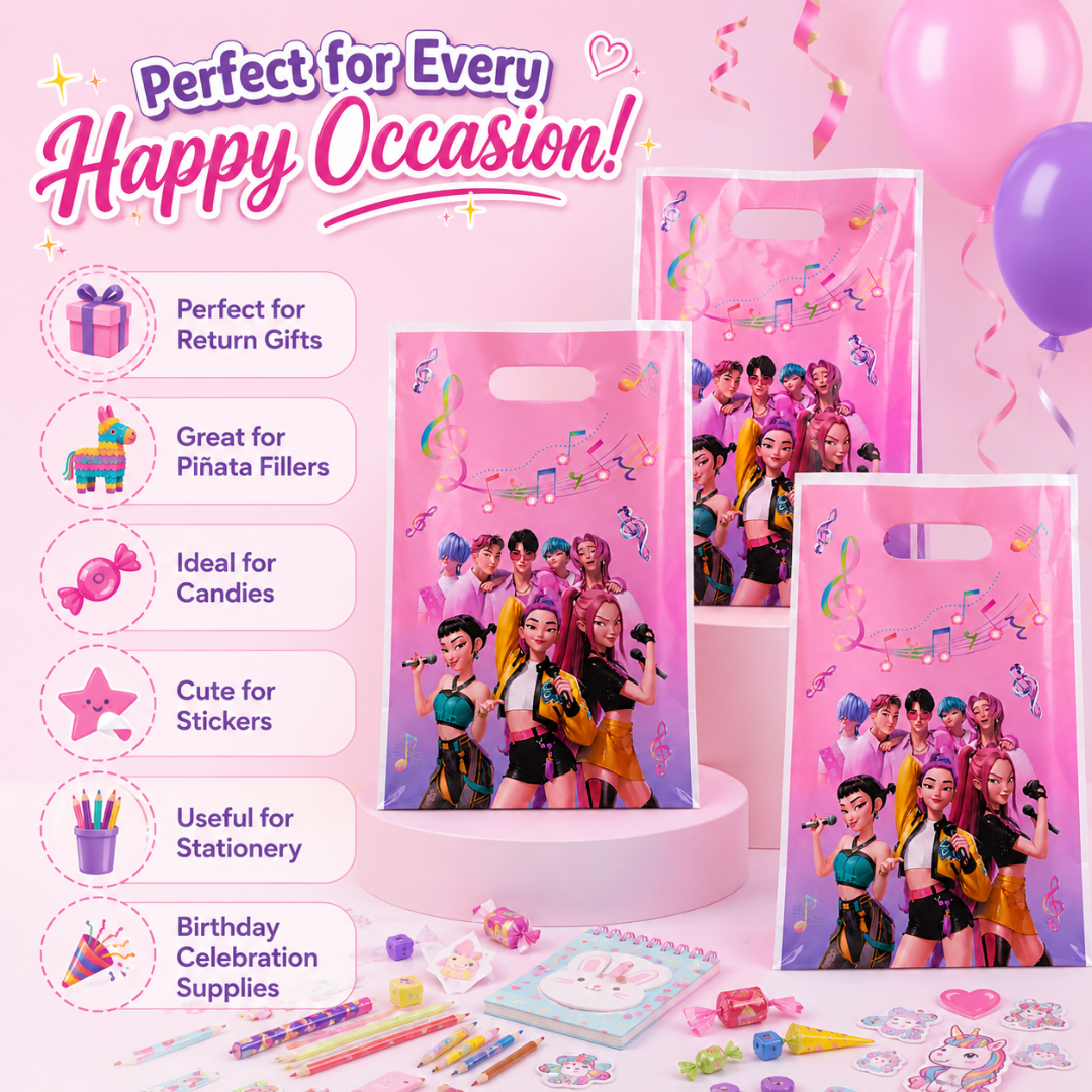 KPOP Loot Bags Pink - 10PC