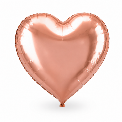 Rose Gold Heart Shaped Balloons 9 inches - 10PC