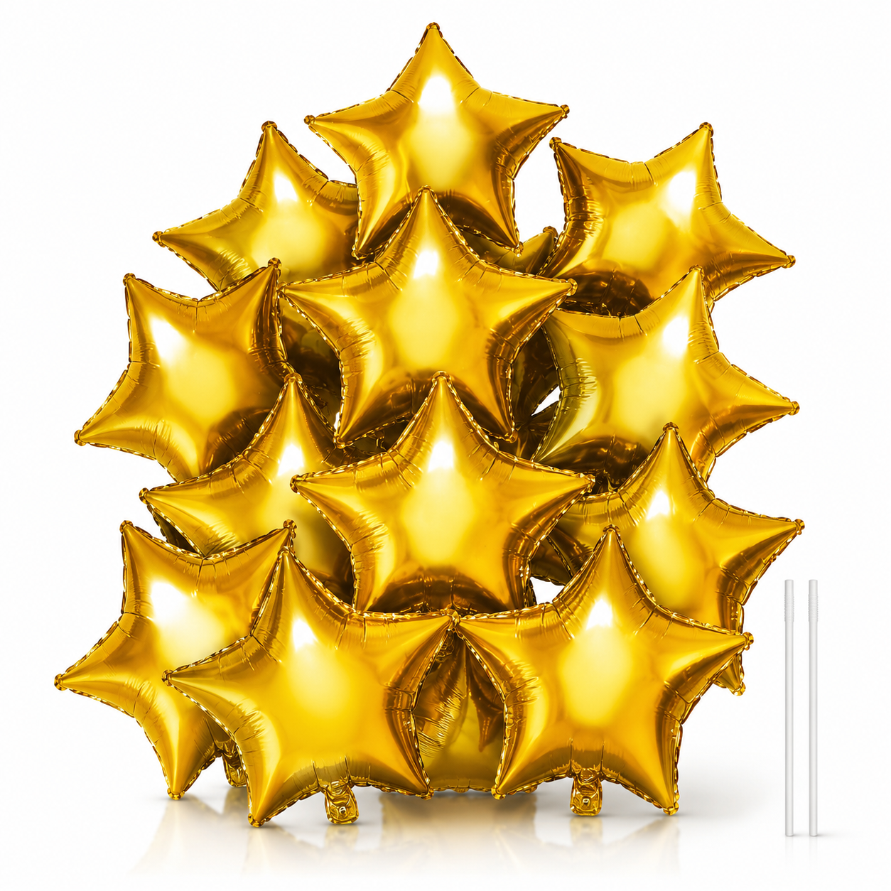 Star Shaped Golden Balloons 9 inches - 25PC
