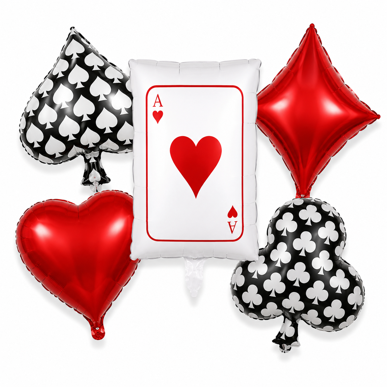 Casino Card Party Balloons Set - 5PC