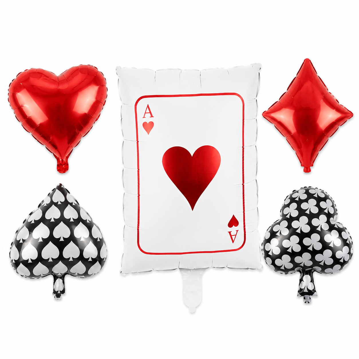 Casino Card Party Balloons Set - 5PC